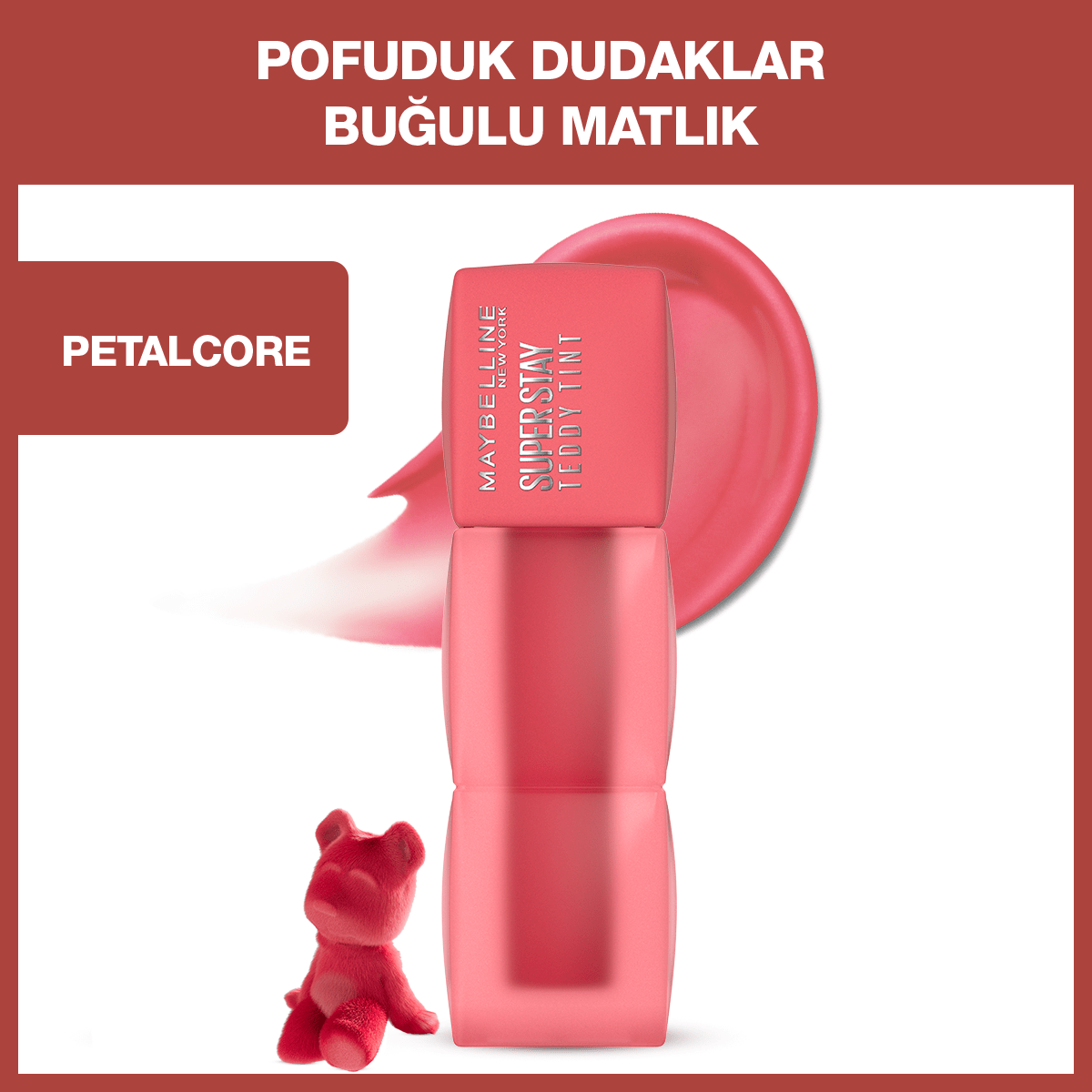 Maybelline Super Stay Teddy Tint Uzun Süre Kalıcı Likit Mat Tint 40 Petalcore