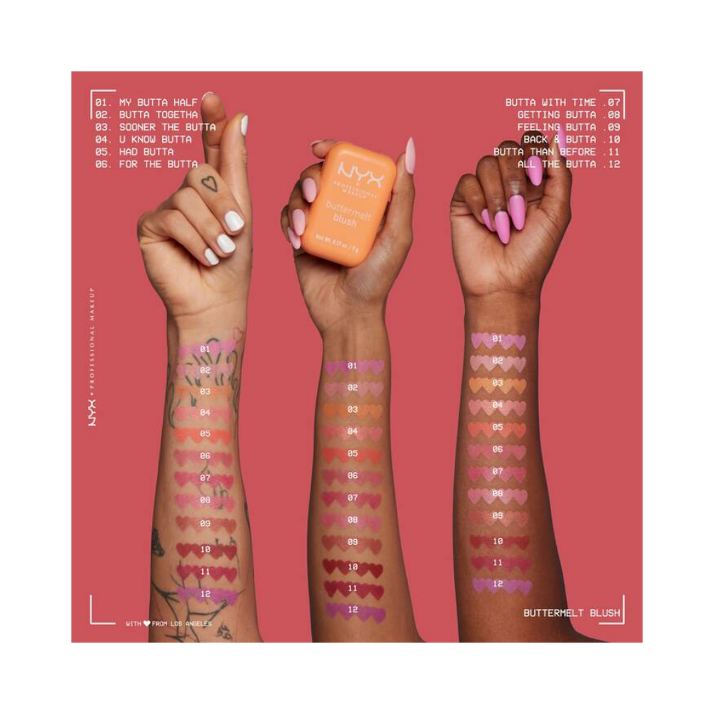 NYX Professional Makeup Buttermelt Blush Creamy -01 Butta Half