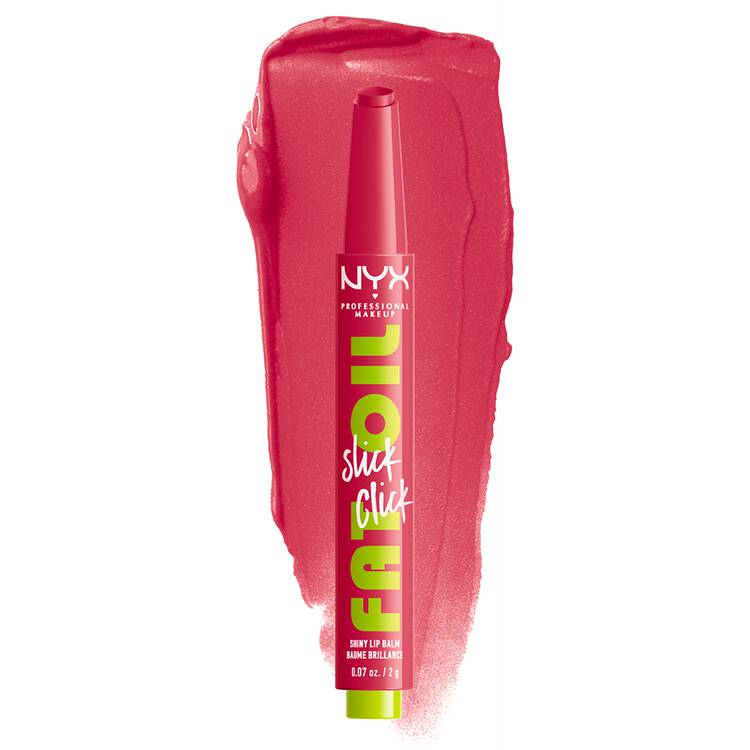NYX Professional Makeup Fat Oil Slick Click Gloss Lip Balm - 10 Double Tap-Rasberry