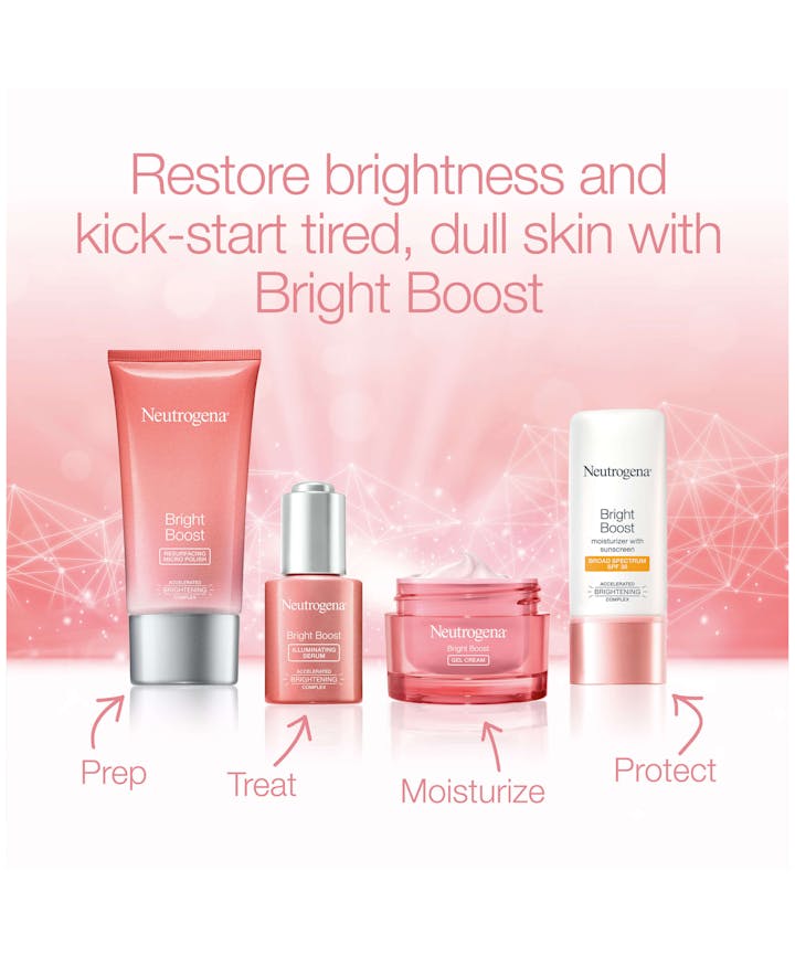 Neutrogena Bright Boost Brightening Gel Moisturizing Face Cream with Neoglucosamine 50ml / 1.7 fl oz 2 Pack