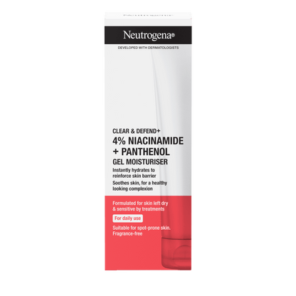 Neutrogena Clear &amp; Defend+ Gel Moisturiser with Niacinamide &amp; Panthenol  50ml / 1.7 fl oz