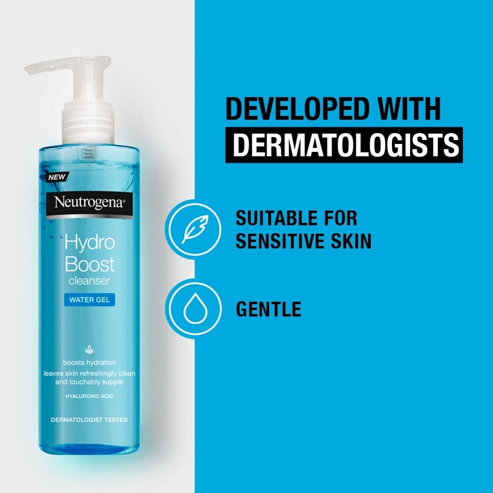Neutrogena Hydro Boost Hyaluronic Acid Water Gel Cleanser 200ml / 6.8 fl oz 2 Pack