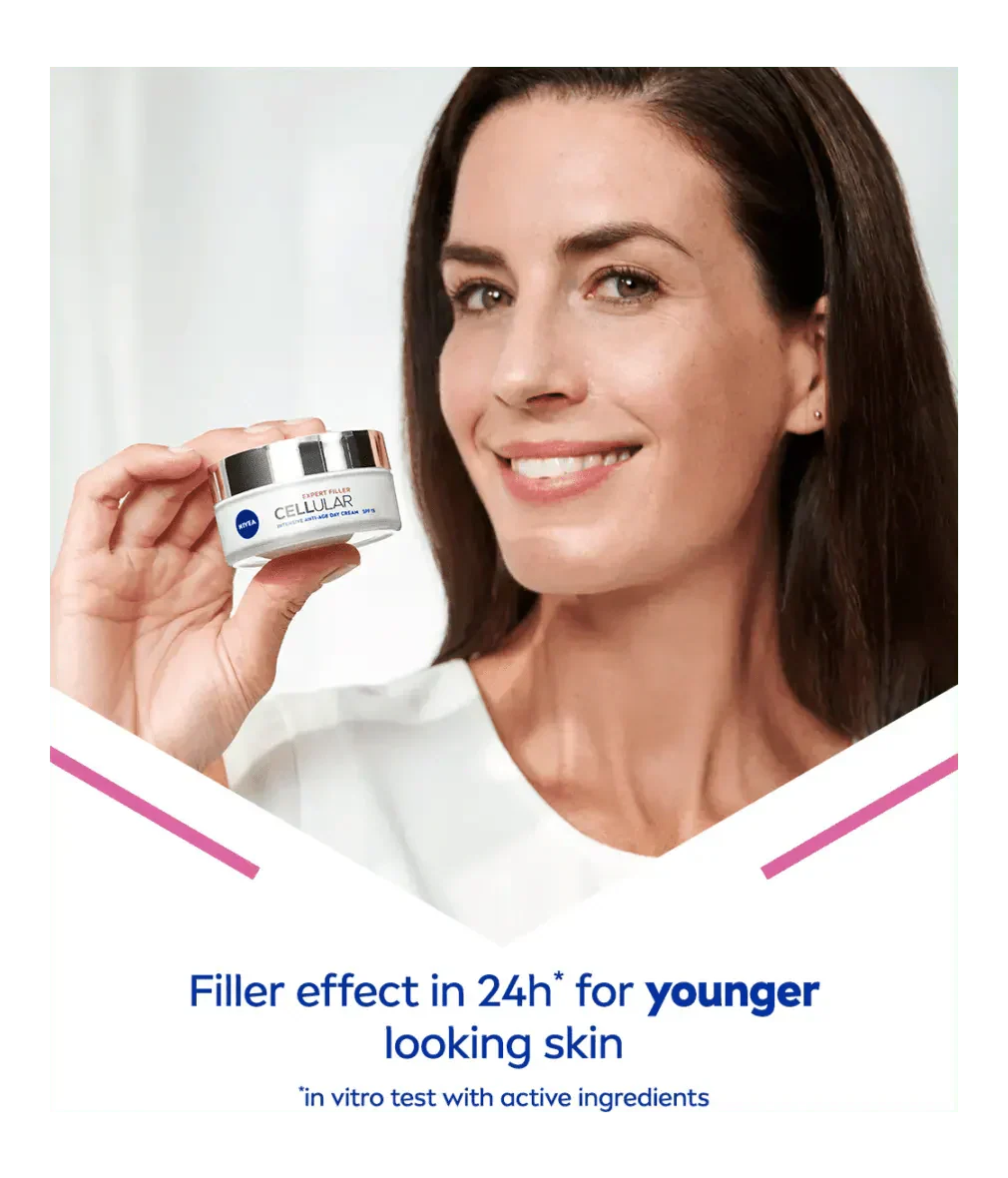 Nivea Cellular Expert Filler Firming Day Face Cream SPF 30 50 ml / 1.7 fl oz - 2 Pack