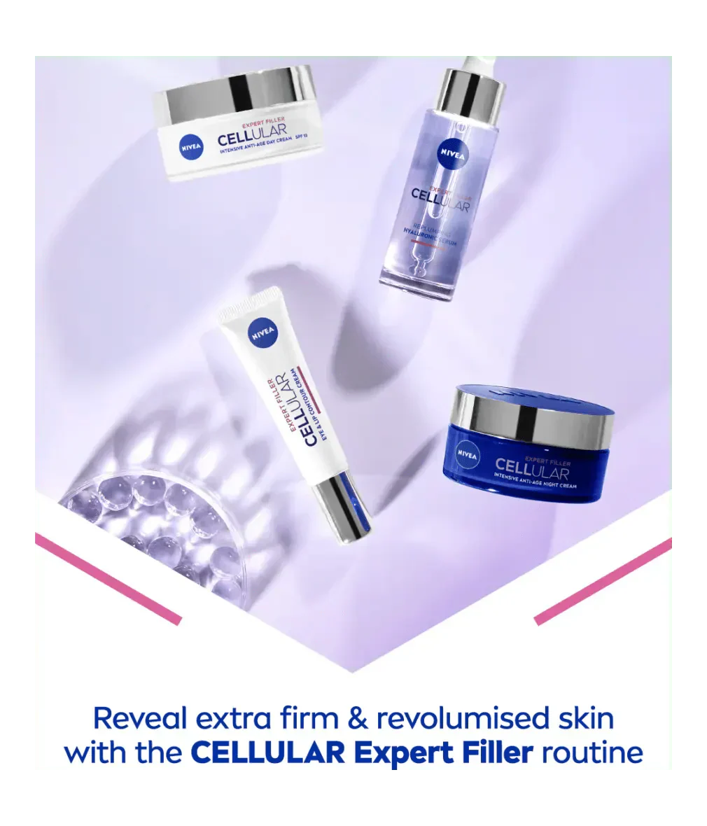 Nivea Cellular Expert Filler Firming Day Face Cream SPF 30 50 ml / 1.7 fl oz - 3 Pack