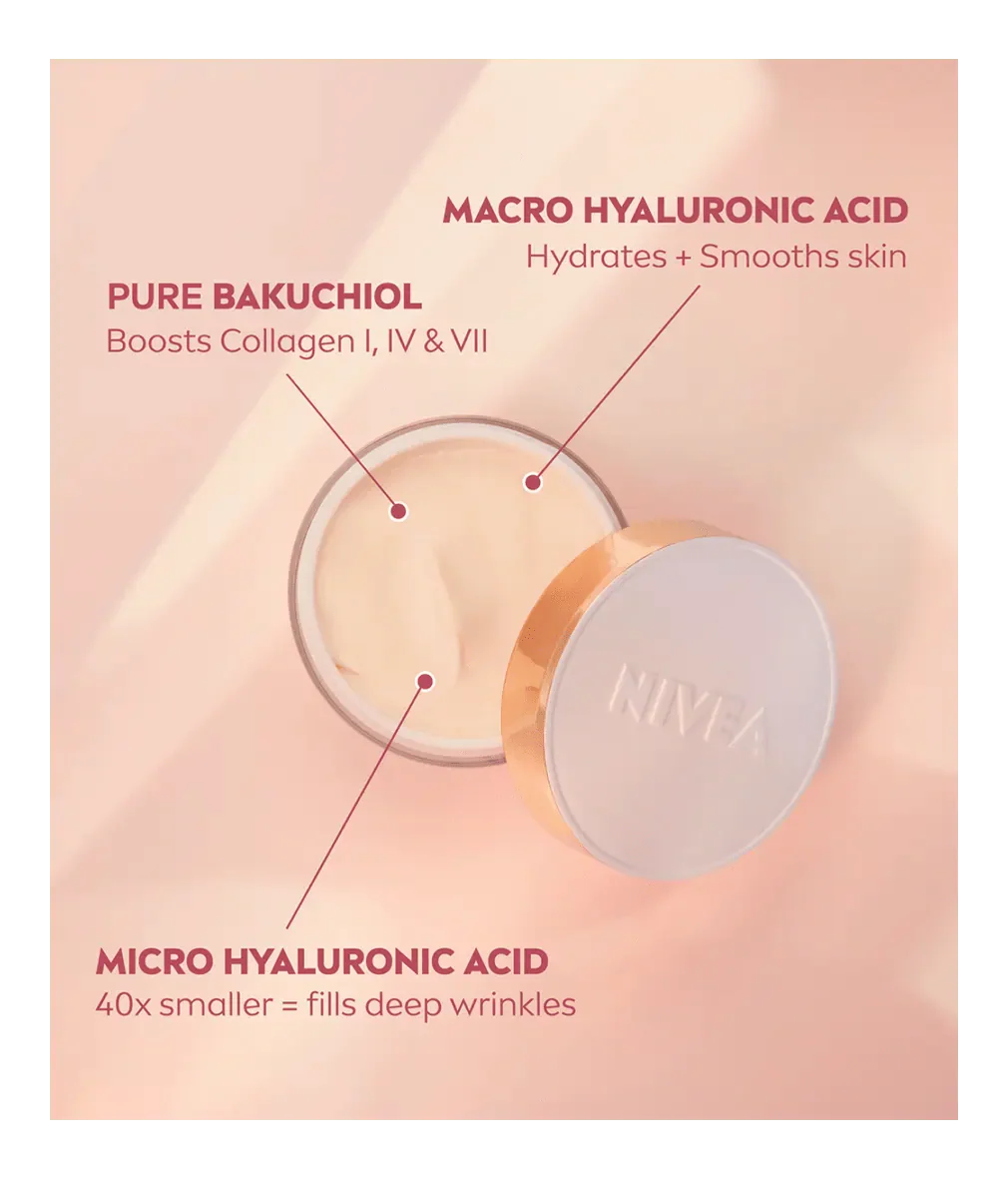 Nivea Cellular Expert Lift Pure Bakuchiol + HA Anti-Age Day Cream SPF30 50ml - 2 Pack