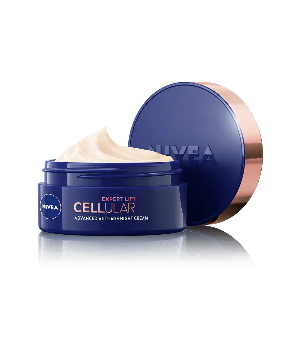 Nivea Cellular Expert Lift Pure Bakuchiol + HA Anti-Age Night Face Cream 50ml / 1.7 fl oz - 2 Pack