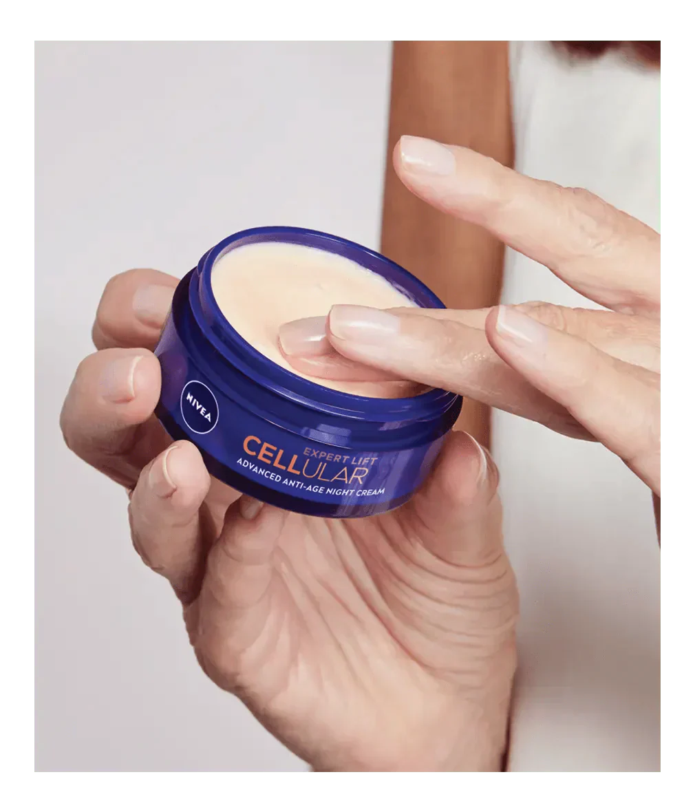 Nivea Cellular Expert Lift Pure Bakuchiol + HA Anti-Age Night Face Cream 50ml / 1.7 fl oz - 2 Pack