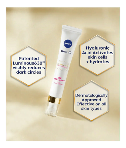 Nivea Cellular Luminous 630 Anti-Dark Circle SPF50 Eye Cream  15ml / 0.5 fl.oz - 2 Pack