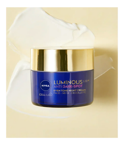 Nivea Luminous 630 Anti Dark Spot Night Cream  50ml / 1.7 fl oz - 2 Pack