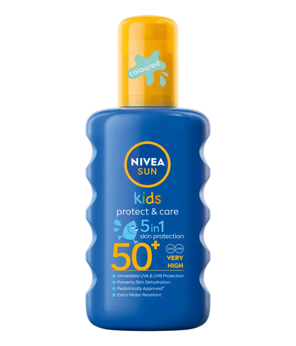 Nivea Sun Kids Protect &amp; Care Coloured Sun Cream Spray SPF50+ 200ml / 6.8 fl.oz