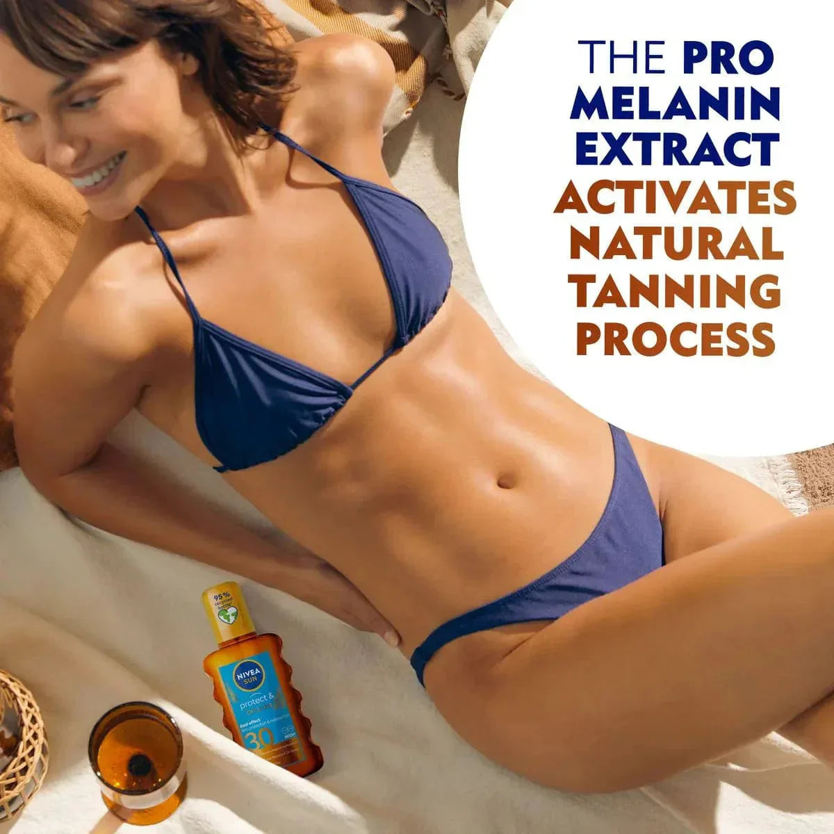 Nivea Sun Tan Activating Oil SPF30 Protect&amp;Bronze 200ml / 6.8 fl.oz - 3 Pack