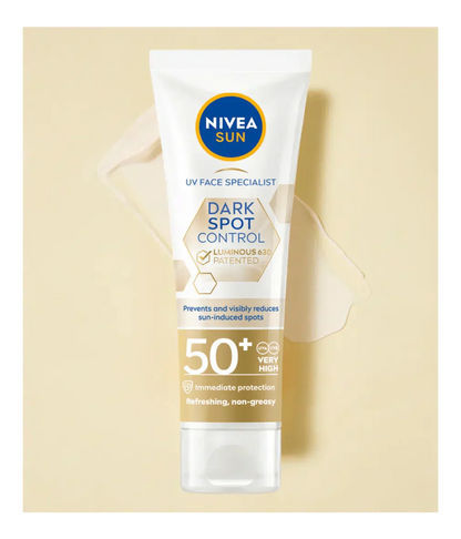 Nivea Sun UV Face Luminous 630 Spot Control Sun Fluid SPF50 40ml / 1.35 fl.oz - 4 Pack