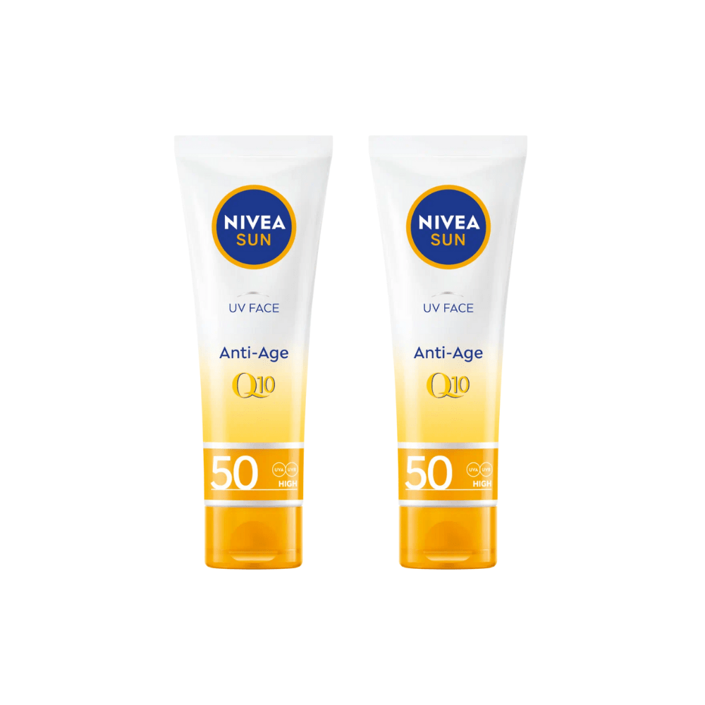 Nivea Sun UV Face Q10 Anti-Age Sun Cream SPF50 50ml / 1.7 fl oz - 2 Pack