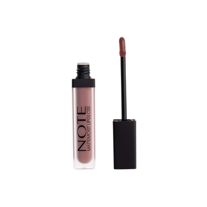 Note Cosmetics Mattemoist Lipgloss Semi Matte Satin Finish Liquid Lipstick-412 Forever Nude