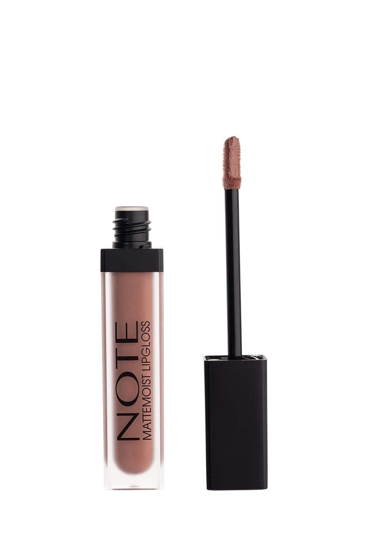 Note Cosmetics Mattemoist Lipgloss Semi Matte Satin Finish Liquid Lipstick-414 Pinky Milk