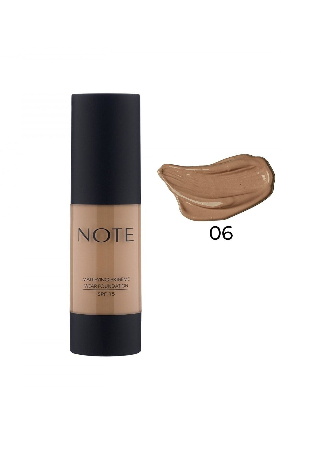 Note Cosmetics Mattifying Extreme Wear Foundation Matte Finish 06 Dark Honey