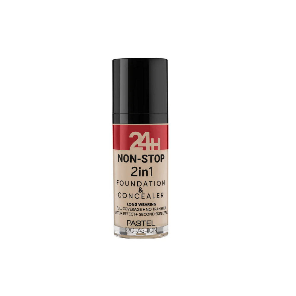 Pastel 24H Non-Stop 2in1 Foundation &amp; Concealer - 601 Cool
