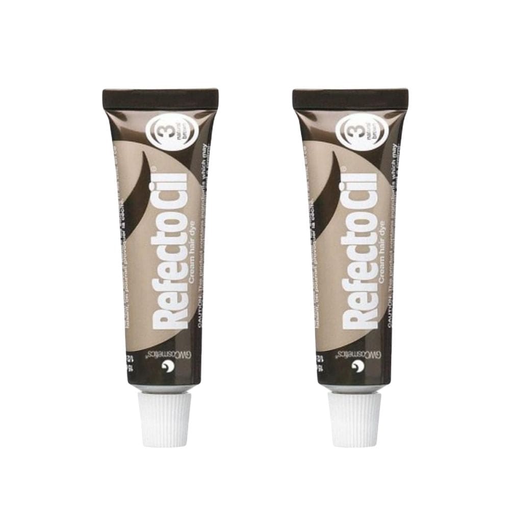 RefectoCil Eyebrow and Eyelash Dye No:3 Natural  Brown 15 ml 2 Pack