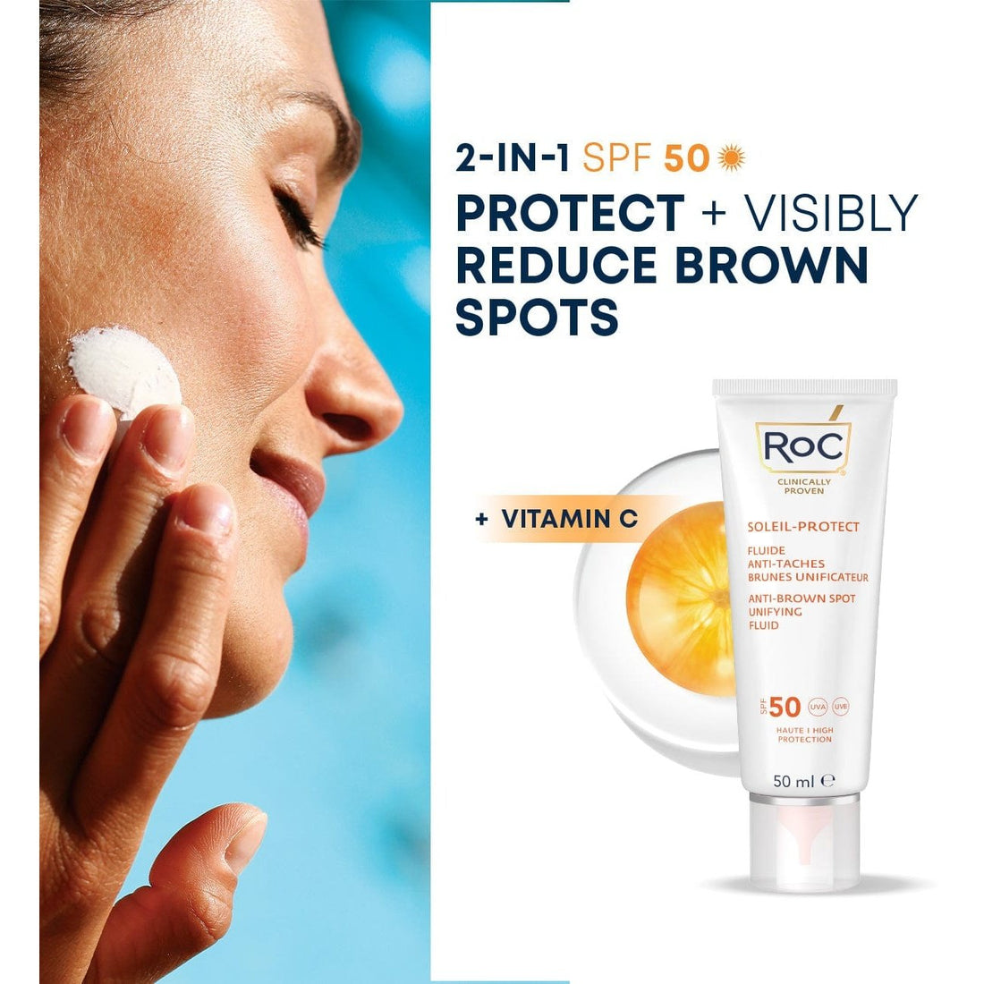 Roc Anti-Blemish Face Sunscreen Spf50+ 50 ml
