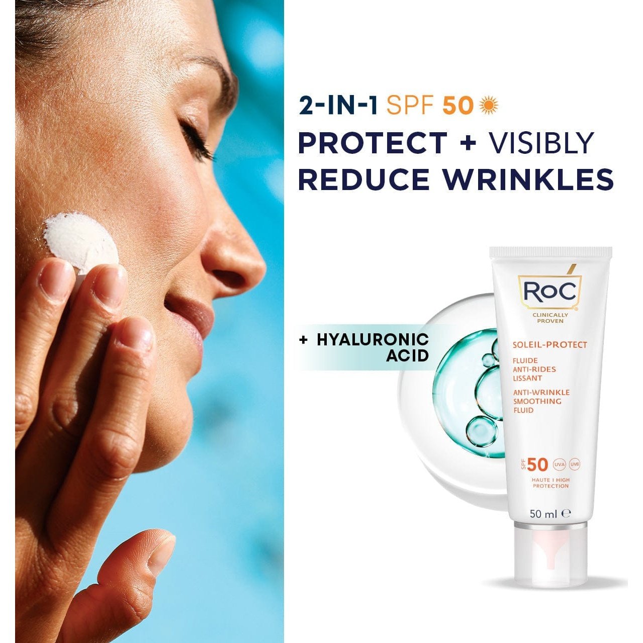 Roc Anti Wrinkle Face Sunscreen Spf 50+ 50 ml