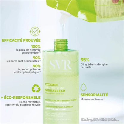 SVR Sebiaclear Gel Moussant Temizleyici Jel 400 ml