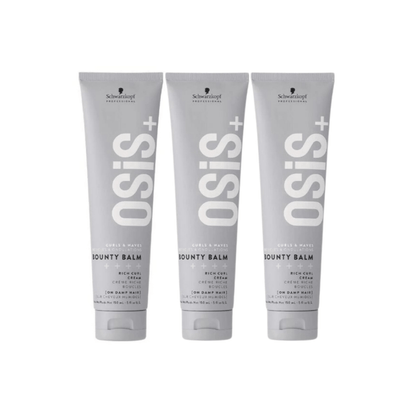 Schwarzkopf Osis Bounty Balm Intensive Curl Cream 150ml | Natural Curl, Easy Combing and Soft Hair 3 Pack