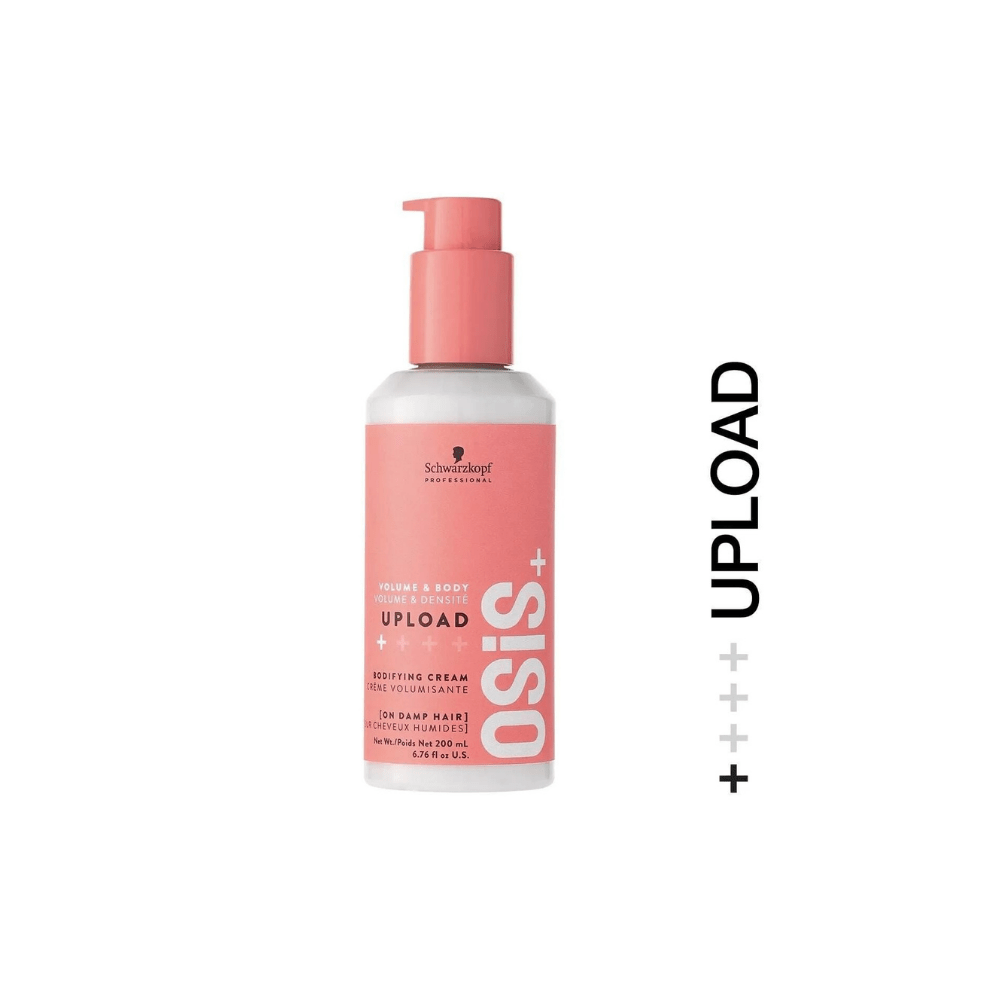 Schwarzkopf Osis Upload Volumizing Cream 200ml | Volumizing from Bottom to End with Protection Against Frizz &amp; Heat