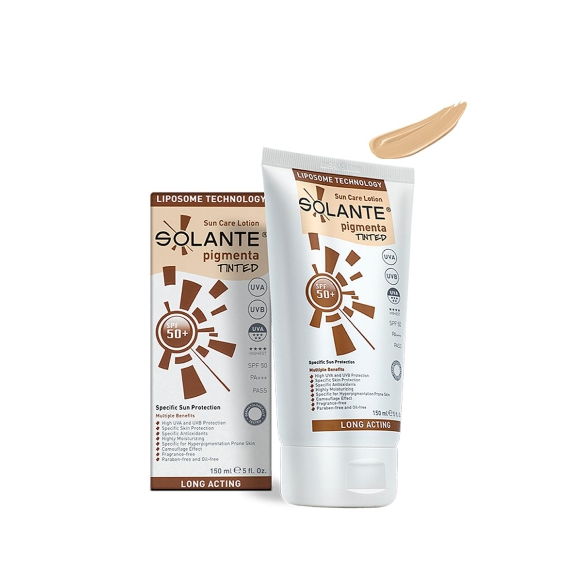 Solante Pigmenta-Tinted SPF 50+ Güneş Koruyucu Losyon 150 ml - Renkli