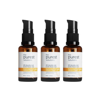 The Purest Solutions Brightening Tint Equalizer &amp; Vitamin C Serum 30ml 3 Pack