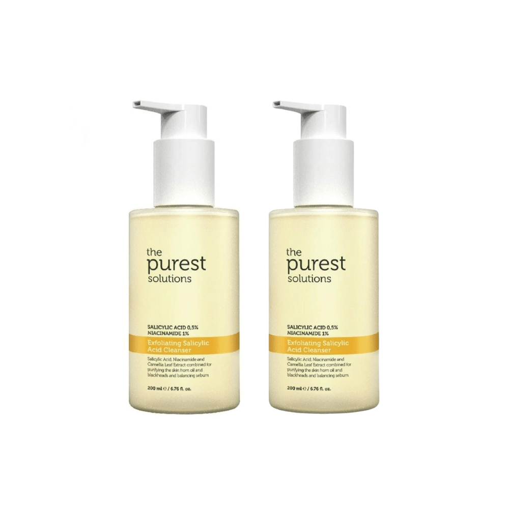 The Purest Solutions Cleanser Facial Cleansing Gel with Salicylic Acid 200ml 2 Pack
