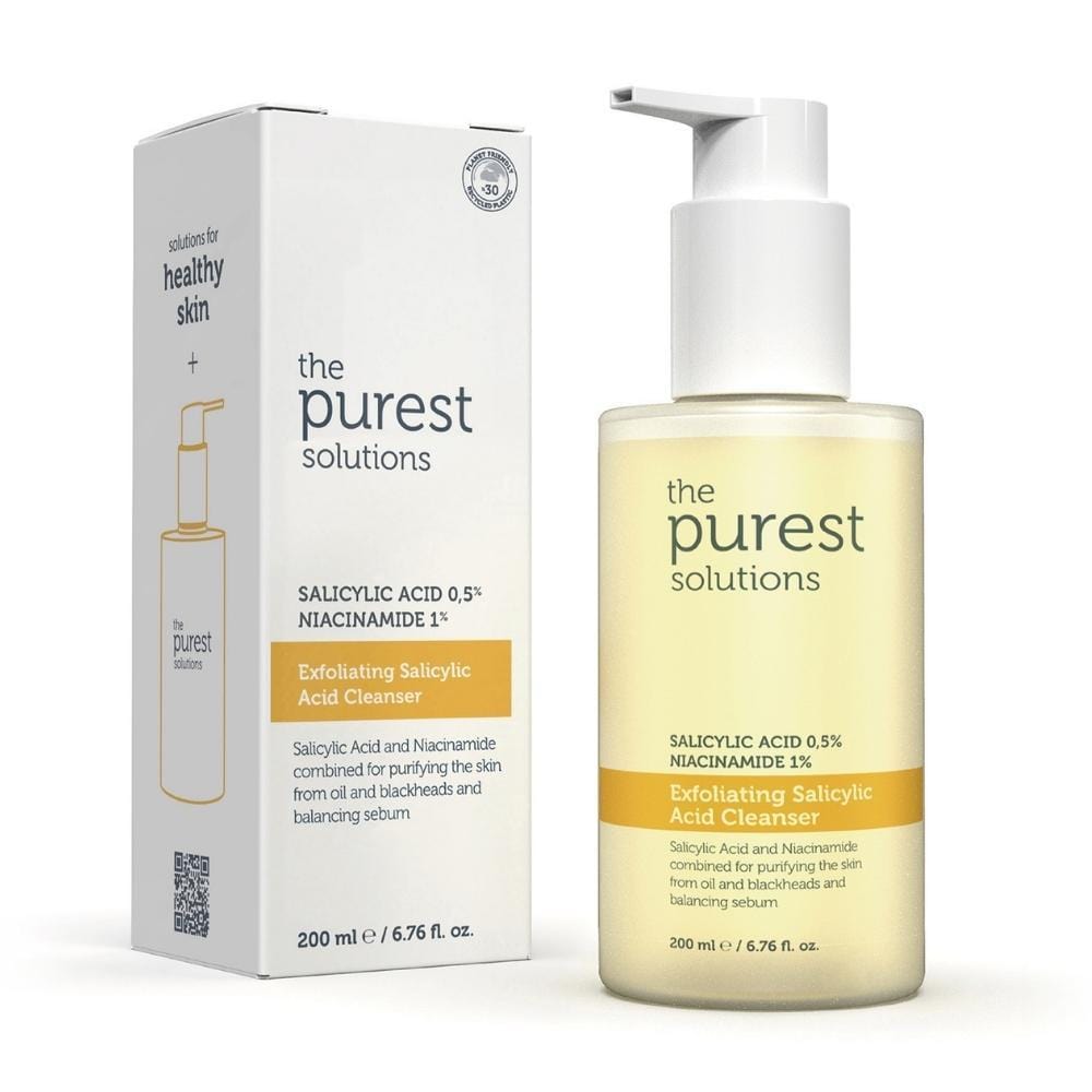 The Purest Solutions Cleanser Facial Cleansing Gel with Salicylic Acid 200ml 3 Pack