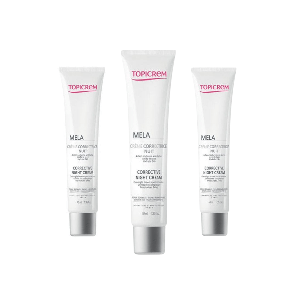 Topicrem Mela Night Cream for Blemished Skin 40 ml 3 Pack