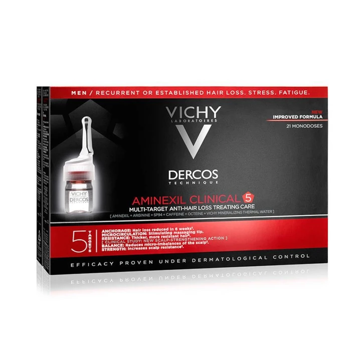Vichy Dercos Aminexil Clinical 5 Male Anti-Shedding Serum 21 x 6 ml