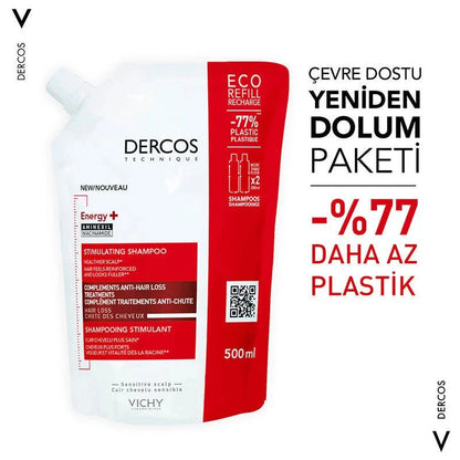 Vichy Dercos Energising Dökülme Karşıtı Şampuan Refill 500 ml