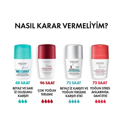 Vichy Terleme Karşıtı İz Bırakmayan Roll-on  Deodorant 50 ml