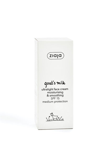 Ziaja Goat Milk Fast Absorbing Moisturizing and Soothing Face Cream SPF 15 50 ml
